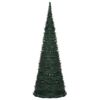 vidaXL Sapin de No&euml;l artificiel pr&eacute;-&eacute;clair&eacute; avec guirlandes vert 180cm
