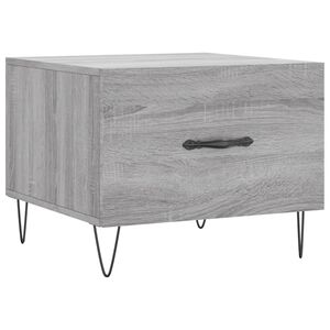 vidaXL Table basse Sonoma gris 50x50x40 cm Bois d'ing&eacute;nierie