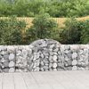 vidaXL Paniers à gabions arqués 9 pcs 200x50x80/100 cm Fer galvanisé