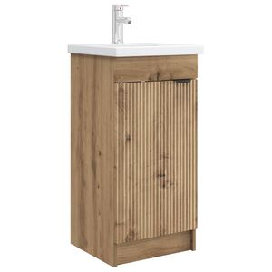 vidaXL Meuble de salle de bain avec &eacute;vier Ch&ecirc;ne artisanal
