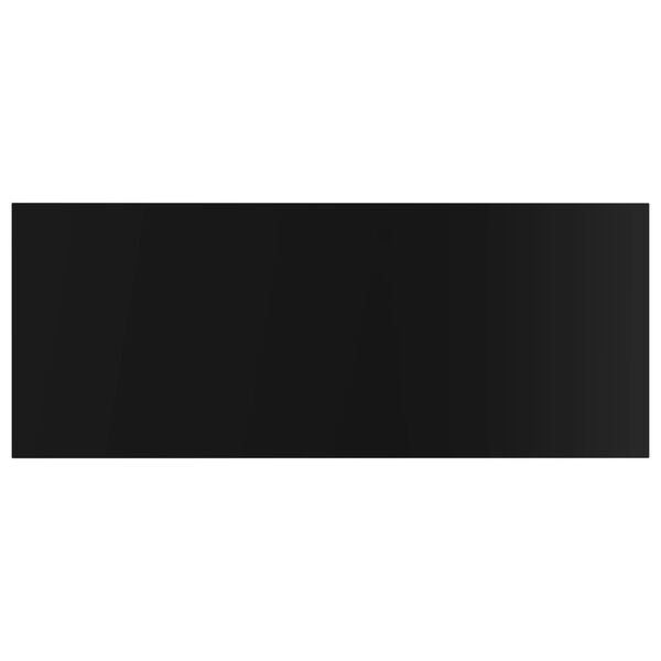 vidaXL Panneaux biblioth&egrave;que 4pcs Noir brillant 100x40x1,5cm Agglom&eacute;r&eacute;