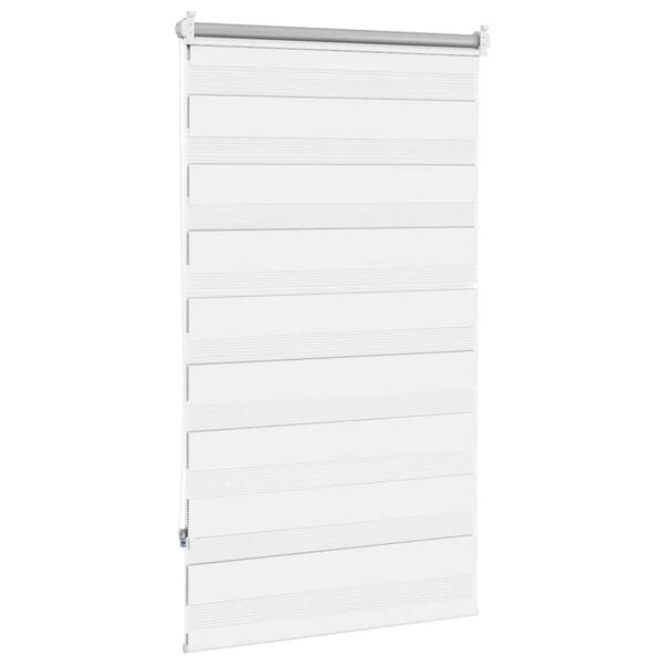 vidaXL Store v&eacute;nitien Zebra 70,9 x 120 cm, largeur du tissu 66,7 cm, blanc