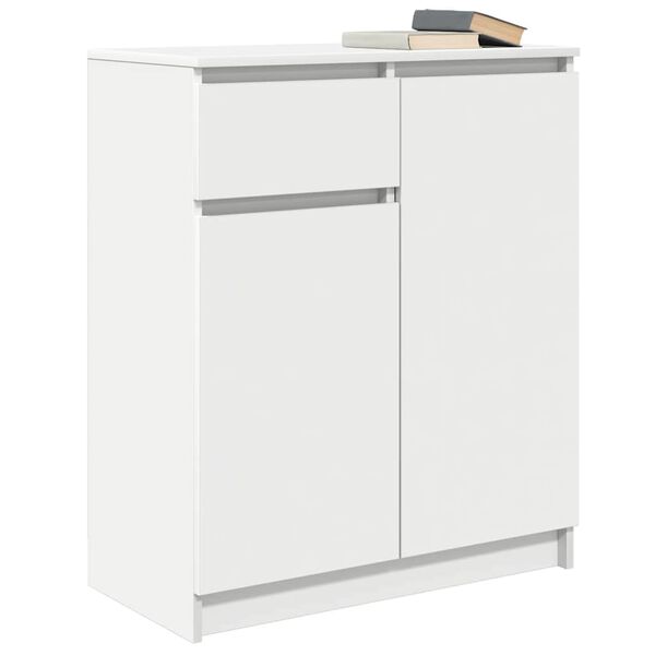 vidaXL Buffet avec tiroir blanc 71x35x84 cm bois d'ing&eacute;nierie