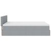 VidaXL Cadre de lit ottoman et matelas gris clair 140x200 cm tissu