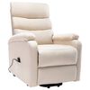 vidaXL Fauteuil de massage Crème Tissu