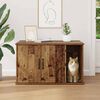 vidaXL Maison pour chat Bois ancien 85 x 55 x 50 cm Bois d'ing&eacute;nierie