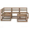 vidaXL Salon de jardin 5 pcs Marron Bois de pin impr&eacute;gn&eacute;