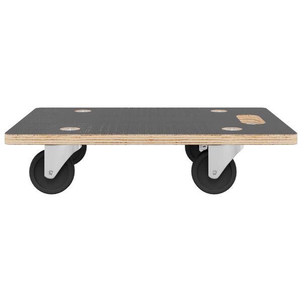 vidaXL Chariots de transport 2 pcs rectangulaire 80x55x11,5 cm 250 kg