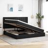 vidaXL Lit avec rangement et LED avec LED Noir 200 x 200 cm Polyester