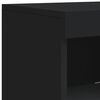 vidaXL Buffets avec lumières LED 3 pcs noir bois d'ingénierie
