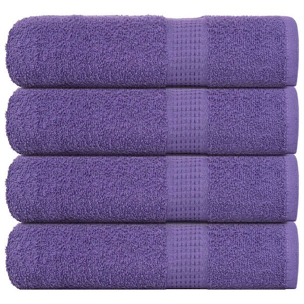 vidaXL Serviettes de bain FROGN 4 pcs violet 100x150 cm 360 g/m²