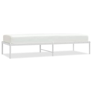 vidaXL Cadre de lit m&eacute;tal sans matelas blanc 75x190 cm