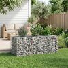 vidaXL Lit sur&eacute;lev&eacute; gabion Argent&eacute; 140 x 60 x 55 cm Acier galvanis&eacute;