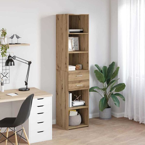 vidaXL Haut Armoire avec tiroir Ch&ecirc;ne artisanal 40 x 42,5 x 185 cm