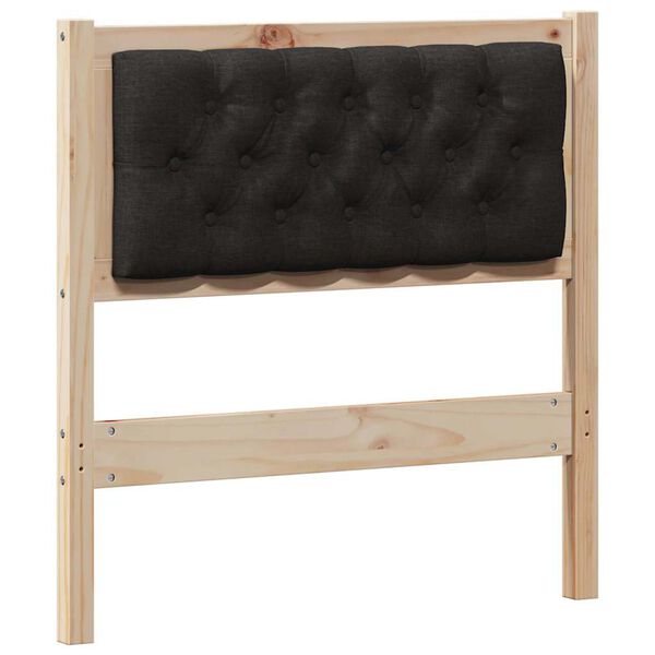 vidaXL T&ecirc;te de lit Autre Marron et noir 80 cm Bois massif en pin