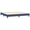 vidaXL Sommier &agrave; lattes de lit avec matelas Bleu 200x200 cm Tissu