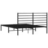 vidaXL Cadre de lit m&eacute;tal sans matelas avec t&ecirc;te de lit noir 150x200cm