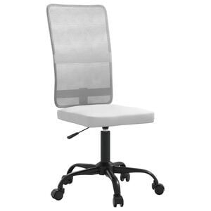 vidaXL Chaise de bureau réglable en hauteur blanc tissu en maille