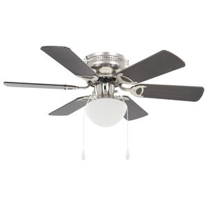 vidaXL Ventilateur de plafond orn&eacute; avec lumi&egrave;re 82 cm Marron fonc&eacute;