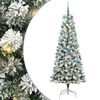 vidaXL Sapin de No&euml;l Artificiel &agrave; Branches Articul&eacute;es Vert et blanc