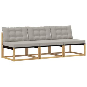 vidaXL Sofa de milieu ext&eacute;rieur Bois d'acacia massif et Textil&egrave;ne