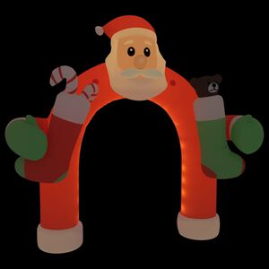vidaXL Porte vo&ucirc;t&eacute;e gonflable de No&euml;l avec LED 320 cm