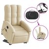 vidaXL Fauteuil inclinable de massage &eacute;lectrique Cr&egrave;me Tissu