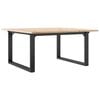 vidaXL Table basse cadre en O 80x80x45 cm bois de pin massif et acier