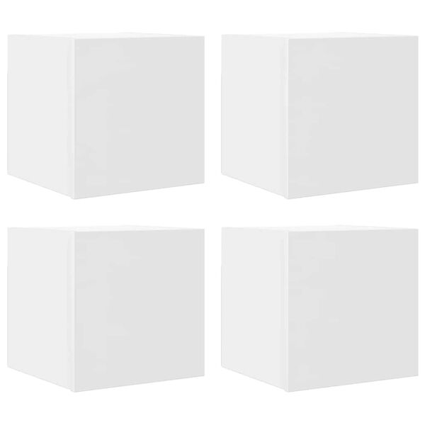 vidaXL Meubles TV muraux 4 pcs Blanc 30,5x30x30 cm