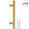 vidaXL Poign&eacute;es d'armoire 10 pcs dor&eacute; 96 mm acier inoxydable