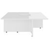 vidaXL Table basse Blanc brillant 79,5x79,5x30 cm bois d'ingénierie