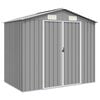 vidaXL Abri de jardin Gris 205x129x183 cm M&eacute;tal galvanis&eacute;