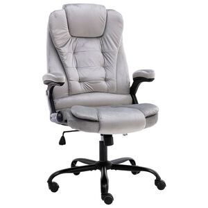 vidaXL Chaise de bureau Gris clair Velours