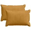 vidaXL Housse de coussin 2 pc HOUTEN Jaune 30 x 50 cm velours c&ocirc;tel&eacute;