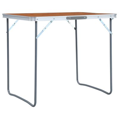 vidaXL Table pliable de camping avec cadre en métal 80x60 cm