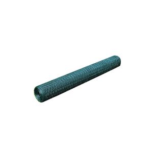 vidaXL Grillage &agrave; poule avec rev&ecirc;tement en PVC 25x0,5 m vert