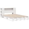 vidaXL Lit biblioth&egrave;que sans matelas blanc 120x190 cm bois massif