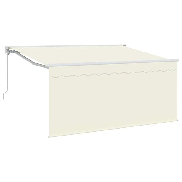 vidaXL Auvent R&eacute;tractable Cr&egrave;me 300 x 200 cm tissu