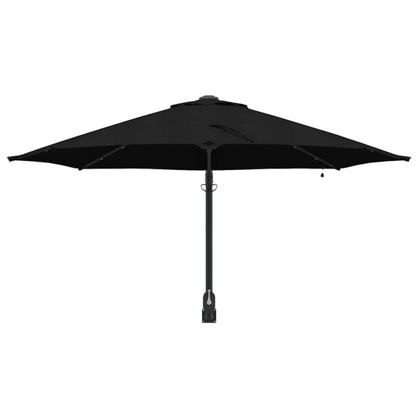 vidaXL Parasol de jardin Noir 248 x 248 x 148 cm Polyester et Acier