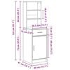 vidaXL Haut Armoire Blanc 40 x 40,5 x 135 cm Bois d'ing&eacute;nierie