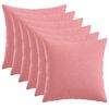 vidaXL Housse de coussin 6 pc HEERLEN Rose 40 x 40 cm Tissu
