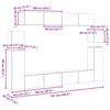 vidaXL Unites TV Montage mural 4 pcs Bois Ancien Bois d'ing&eacute;nierie