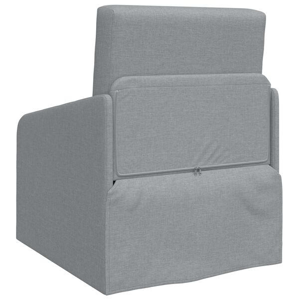 vidaXL Canap&eacute;-Lit 60cm Gris clair tissu