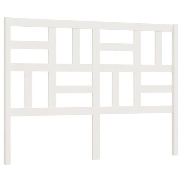 vidaXL T&ecirc;te de lit Blanc 156x4x104 cm Bois massif de pin