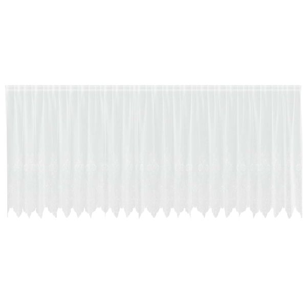vidaXL Rideau en Dentelle Floral Blanc 160 x 600 cm Polyester