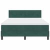 vidaXL Lit &agrave; ressorts avec matelas Vert fonc&eacute; 140 x 190 cm Velours