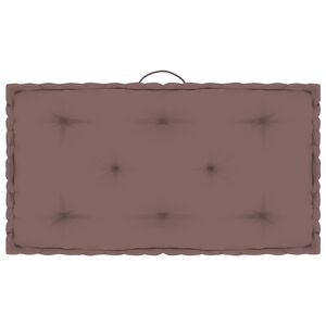 vidaXL Coussin de plancher de palette Taupe 73x40x7 cm Coton
