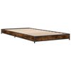 vidaXL Cadre de lit sans matelas ch&ecirc;ne fum&eacute; 90x190 cm
