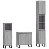 vidaXL Ensemble d'armoires de salle de bain 3 pcs sonoma gris