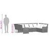 vidaXL Canap&eacute; de jardin avec coussins beige r&eacute;sine tress&eacute;e